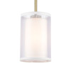 Elk Lighting Diffusion 1-Lght Mini Pndnt Slvr w/Frosted Glss Slvr Organza Shade 57036/1